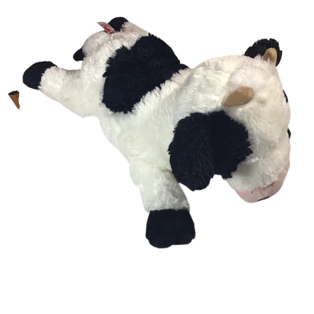 Gund Cow Stuffed Animal Dairy Holstein Plush Black White - Picture 6 of 13